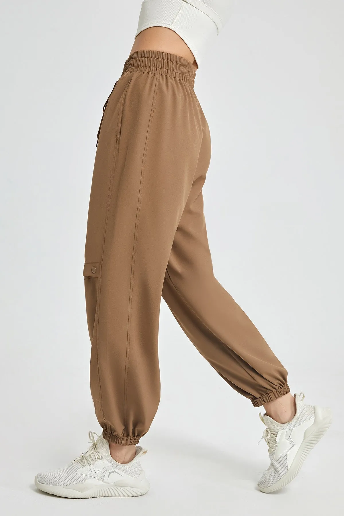 Boyfriend Cargo Pants with Drawstring