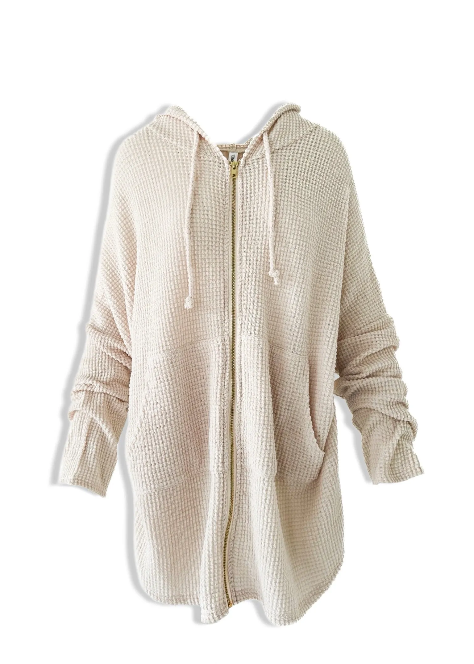 CAUGHT YOU LOOKIN SIDE SLIT THERMAL ZIP UP