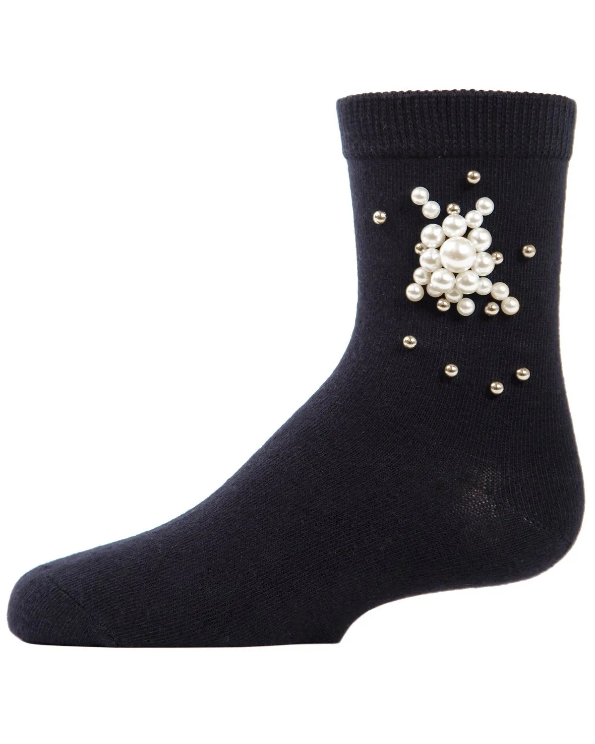 Girls' Pearl Burst Cotton Blend Crew Socks