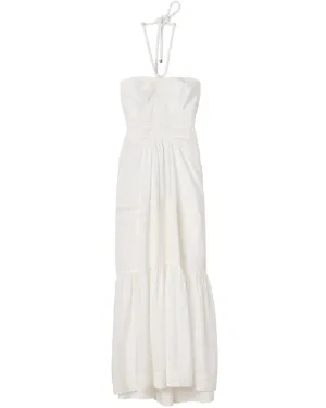Ivory Halter Neck Adelle Midi Dress