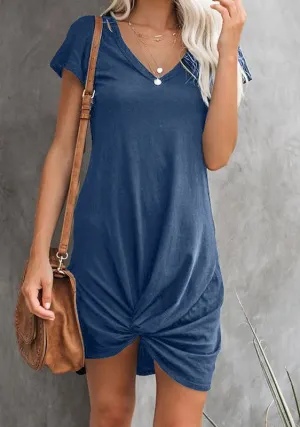 Kayla Knotted T-Shirt Dress
