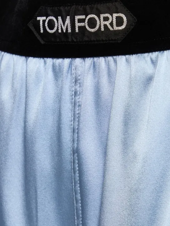 Tom Ford   Logo silk satin pajama pants 