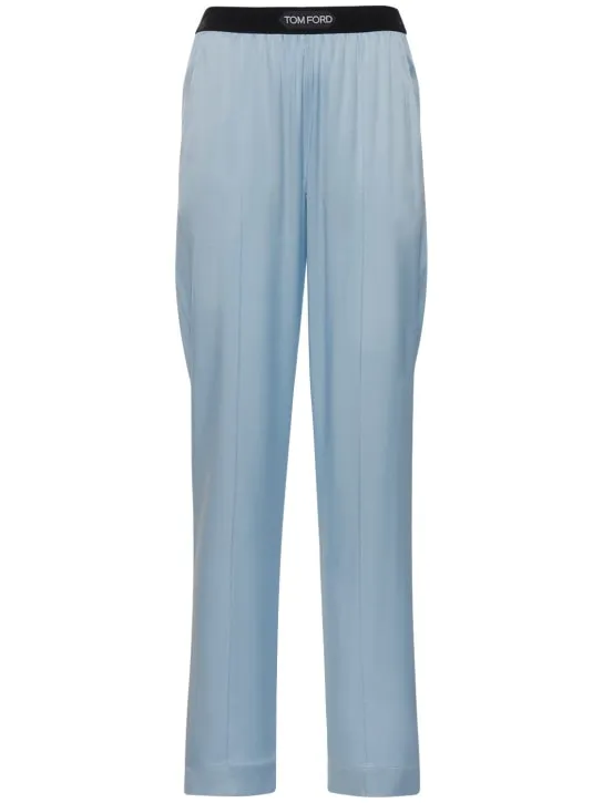 Tom Ford   Logo silk satin pajama pants 